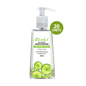Zuci Naturals Instant Hand Sanitizer (Citrus Lime - 250 ml) - 20 units