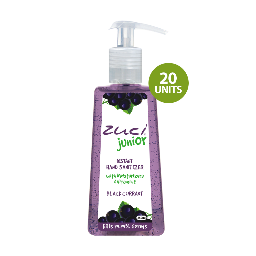 Zuci Junior Instant Hand Sanitizer (Black Currant - 250 ml) - 20 units