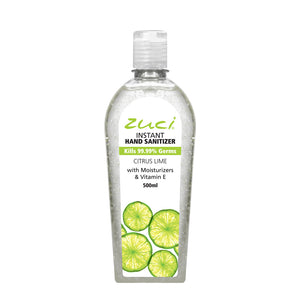 Zuci Naturals Instant Hand Sanitizer (Citrus Lime - 500 ml) - Fliptop Cap