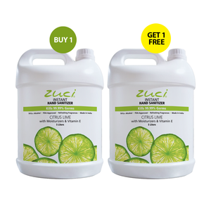 Zuci Naturals Instant Hand Sanitizer (Citrus Lime - 5 Liters) - BUY 1 GET 1 FREE