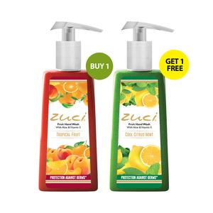Zuci Fruit Hand Wash Tropical Fruit Twist & Cool Citrus Mint - BUY 1 GET 1 FREE