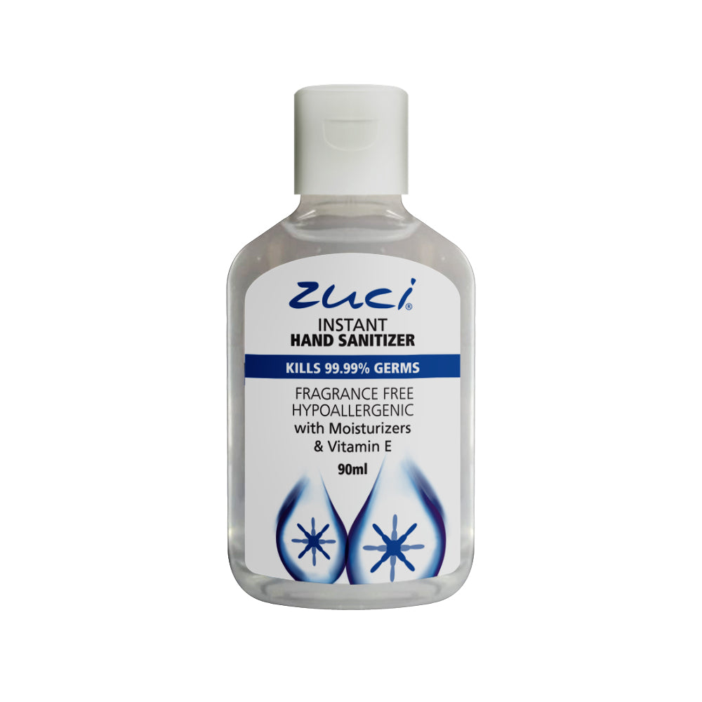 Zuci Naturals Instant Hand Sanitizer (Fragrance Free - 90 ml) - Pack of 4